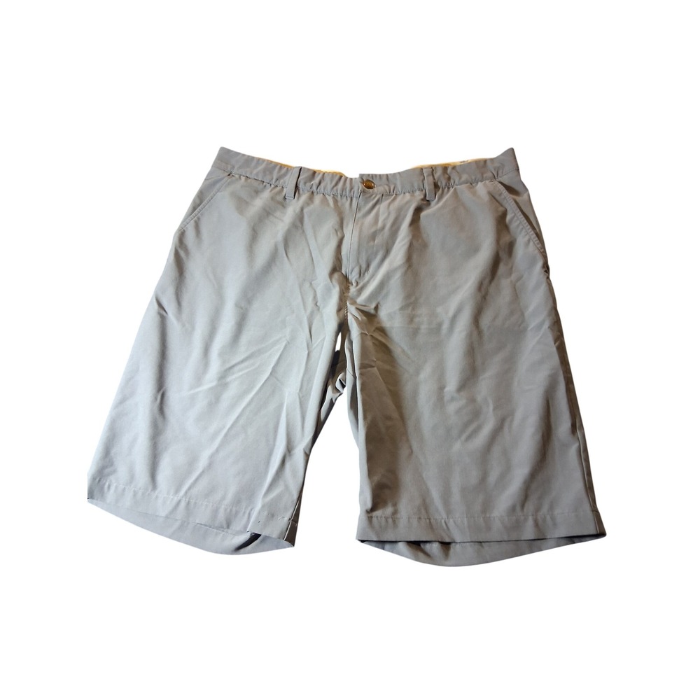 Adidas Golf Shorts Mens 38 Gray Flat Front Performance Tech Activewear RN 88387